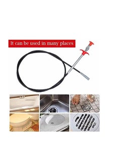 BAIG Toilet drain cleaner sticks clog remover cleaning tools 160cm spring pipe dredging tools for kitchen sink  - Image 1