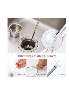 BAIG Toilet drain cleaner sticks clog remover cleaning tools 160cm spring pipe dredging tools for kitchen sink  - Image 2