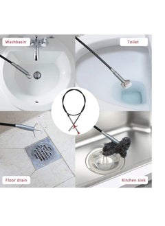 BAIG Toilet drain cleaner sticks clog remover cleaning tools 160cm spring pipe dredging tools for kitchen sink  - Image 4