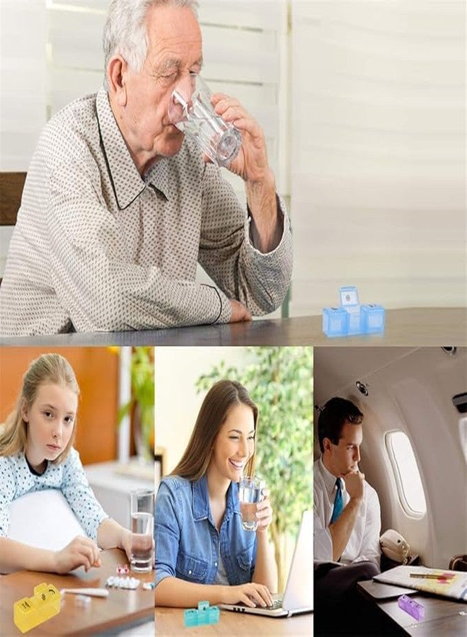 كوفاندي منظم حبوب أسبوعي من كوفاندي، علبة حبوب لثلاث مرات في اليوم لمدة 7 أيام، حجرات كبيرة، مرطب | علبة حبوب يومية مع 21 حجرة، موزع حبوب، حامل مكملات غذائية للحبوب/الفيتامينات/زيت السمك (متعدد الألوان) - Image 2