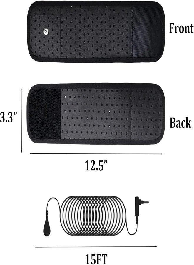 EMIKITS Grounding Wrist Strap,Black Grounding Wristband Improves Sleep Reduces Pain and Inflammation,Increases Energy Grounding Bracelet 12.5"x3.3" - Image 2