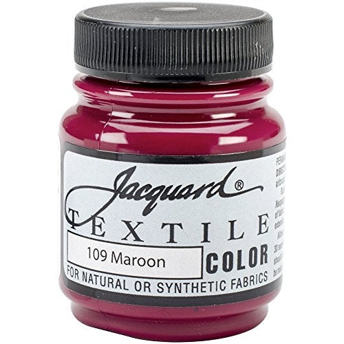 Jacquard Textile Paint 2.25 Oz Maroon for Clothes, Furniture Upholstery, Shoes or Tote Bags, Indoor & Outdoor - Image 1