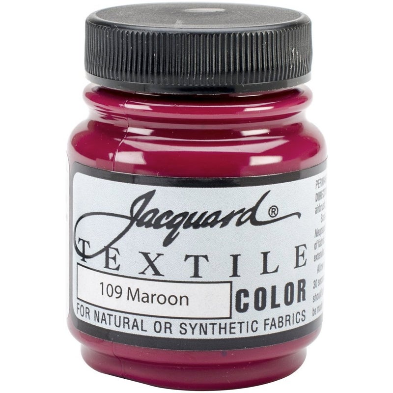 Jacquard Textile Paint 2.25 Oz Maroon for Clothes, Furniture Upholstery, Shoes or Tote Bags, Indoor & Outdoor - Image 5