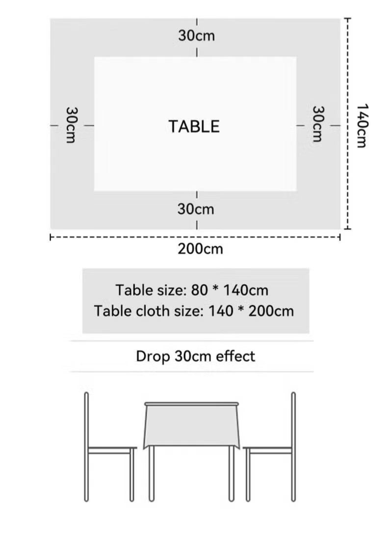 Beauenty Lambskin Texture Table Cloth 140*200CM Waterproof Tablecloth Wrinkle Resistant Tablecloths Water and Oil Resistant Desk Cover for Dining Room - Image 4