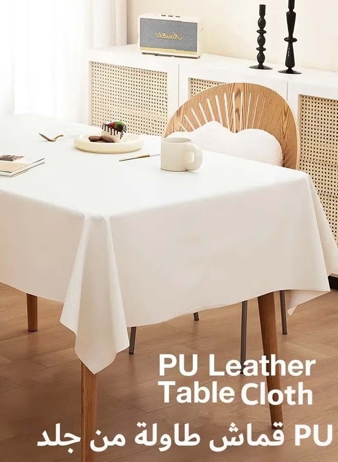 Beauenty Lambskin Texture Table Cloth 140*200CM Waterproof Tablecloth Wrinkle Resistant Tablecloths Water and Oil Resistant Desk Cover for Dining Room - Image 1