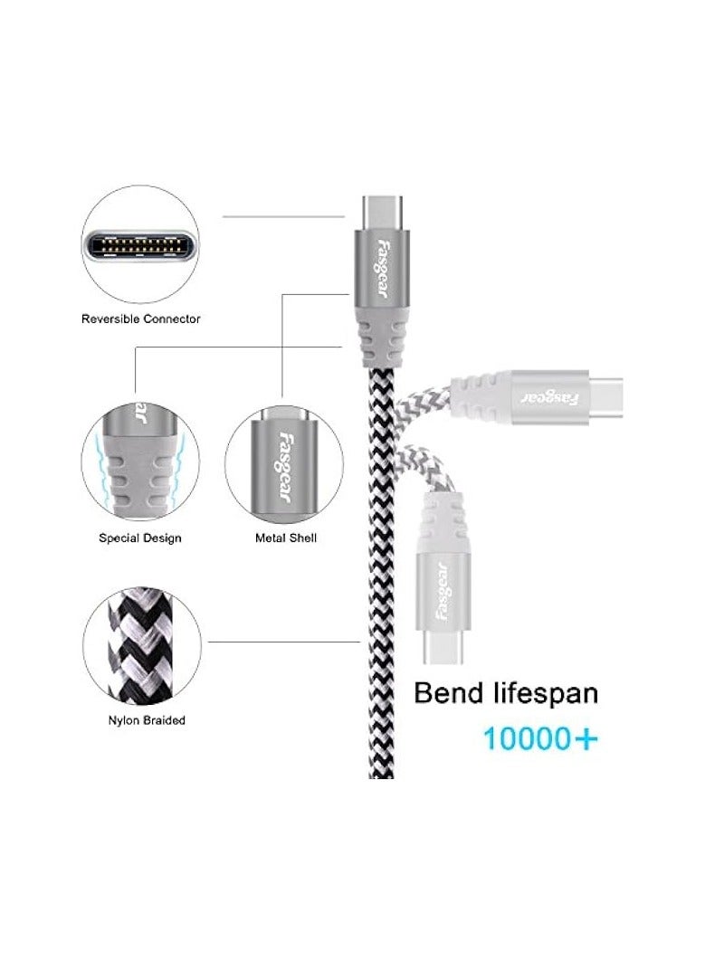 فاسجير كابل USB C إلى Micro USB [2 متر] سلك مجدول من النايلون من النوع C إلى Micro USB متوافق مع Galaxy S7/S7 وHTC One/10 والمزيد (2 متر، - Image 3