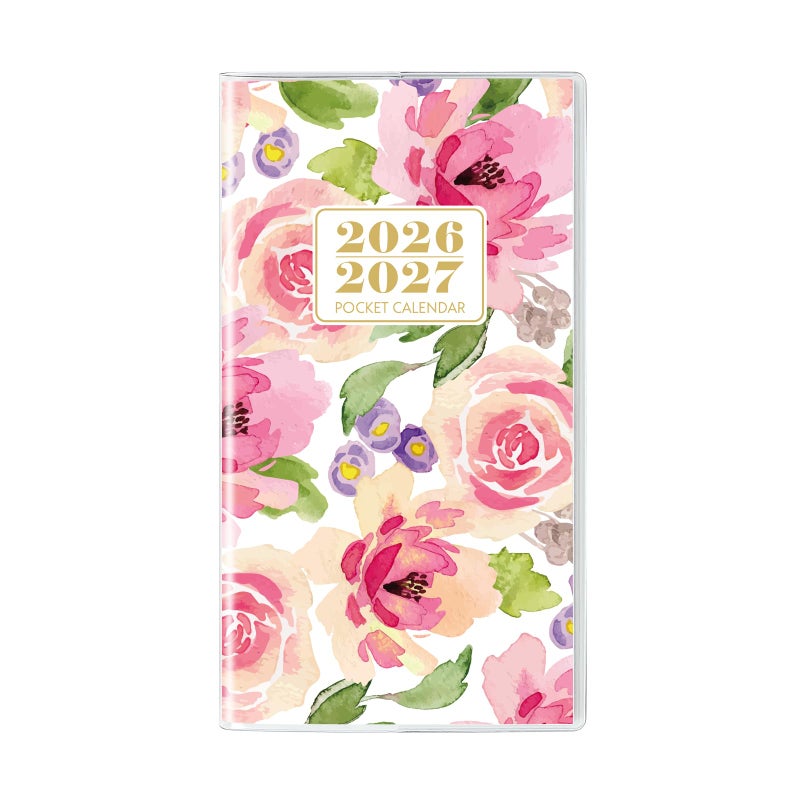Zuozee Pocket Calendar 2026-2027, Purse Monthly Planner 2026-2027 - 6.7" x 3.7" - Runs from Janury 2026 Until December 2027, Pocket Planner 2026-2027 with PVC Cover for Planning, Organizing and Office - Image 1