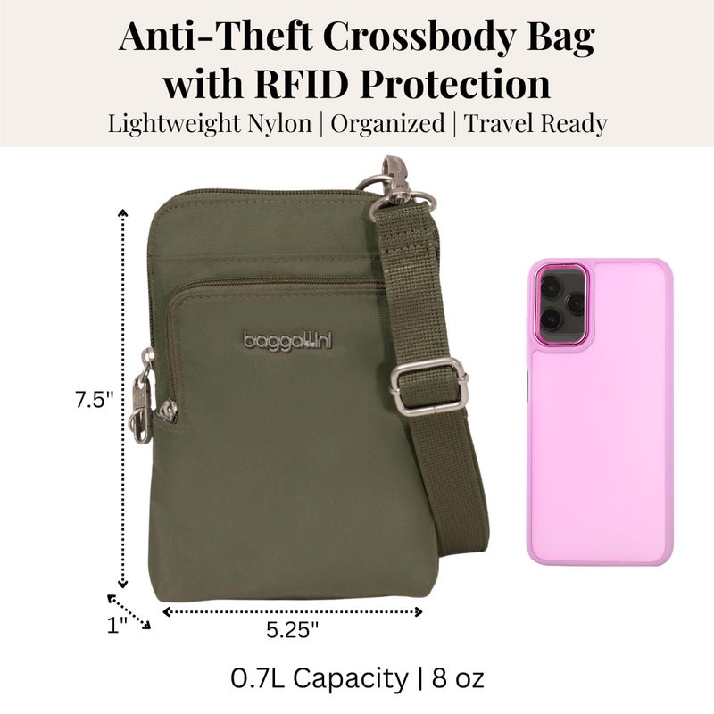 Baggallini Securtex Anti-theft Activity Crossbody Bag for Women - Small Purse Crossbody Handbag with Locking Zipper Pull - Image 4