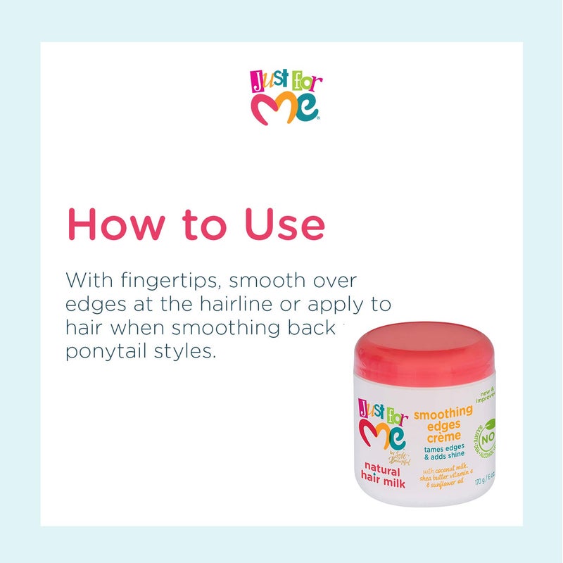 Just For Me Natural Hair Milk Smoothing Edges Creme, Tames Edges & Adds Shine, With Coconut Milk, Shea Butter, Vitamin E & Sunflower Oil, 6 Ounce (3 Pack) - Image 5