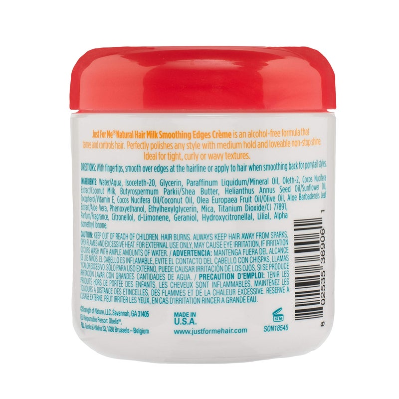 Just For Me Natural Hair Milk Smoothing Edges Creme, Tames Edges & Adds Shine, With Coconut Milk, Shea Butter, Vitamin E & Sunflower Oil, 6 Ounce (3 Pack) - Image 3