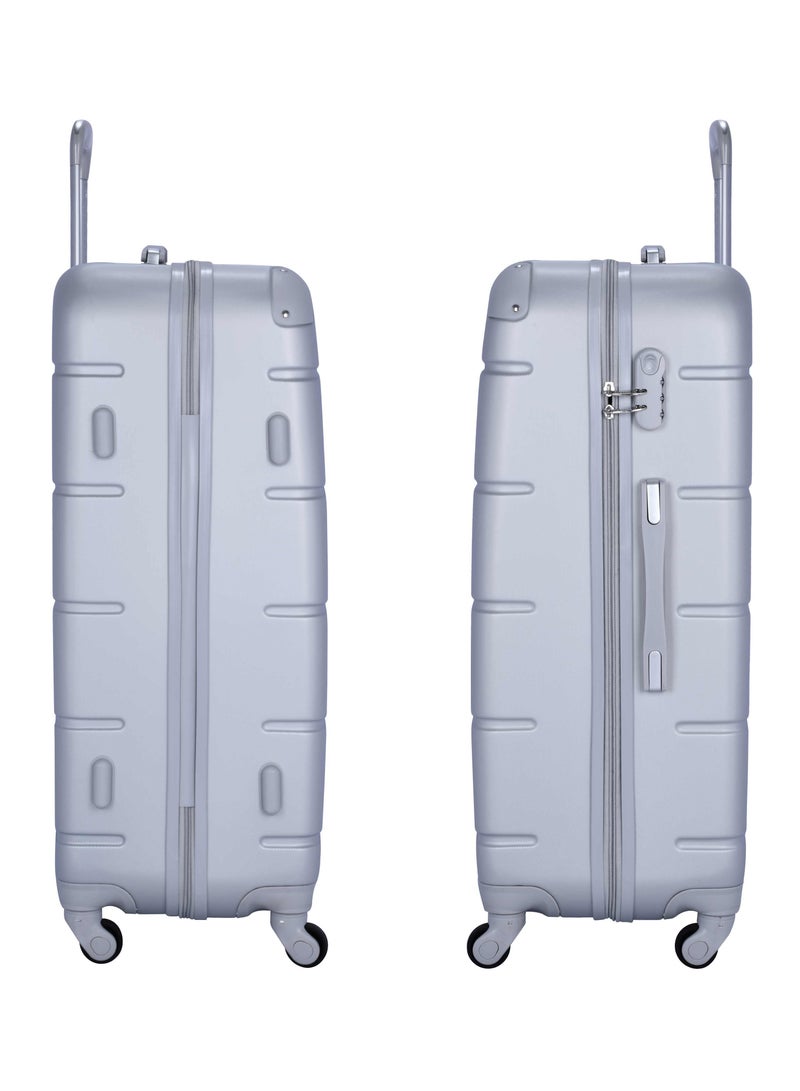 SENATOR Hard Case Travel Bag Large Luggage Trolley ABS Lightweight Suitcase with 4 Spinner Wheels A1012 Silver - Image 4