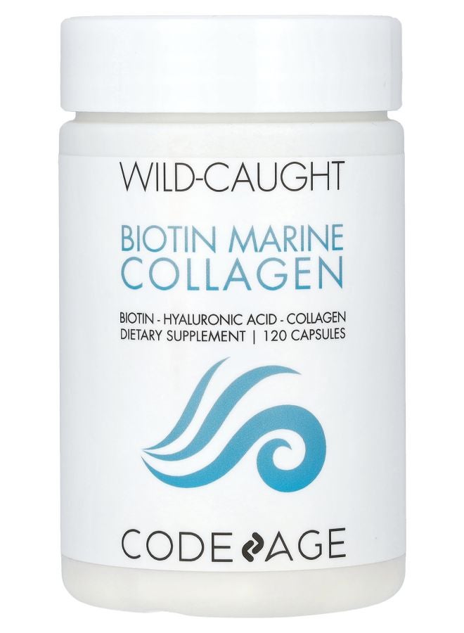 Codeage Biotin Marine Collagen Wild Caught 120 Capsules