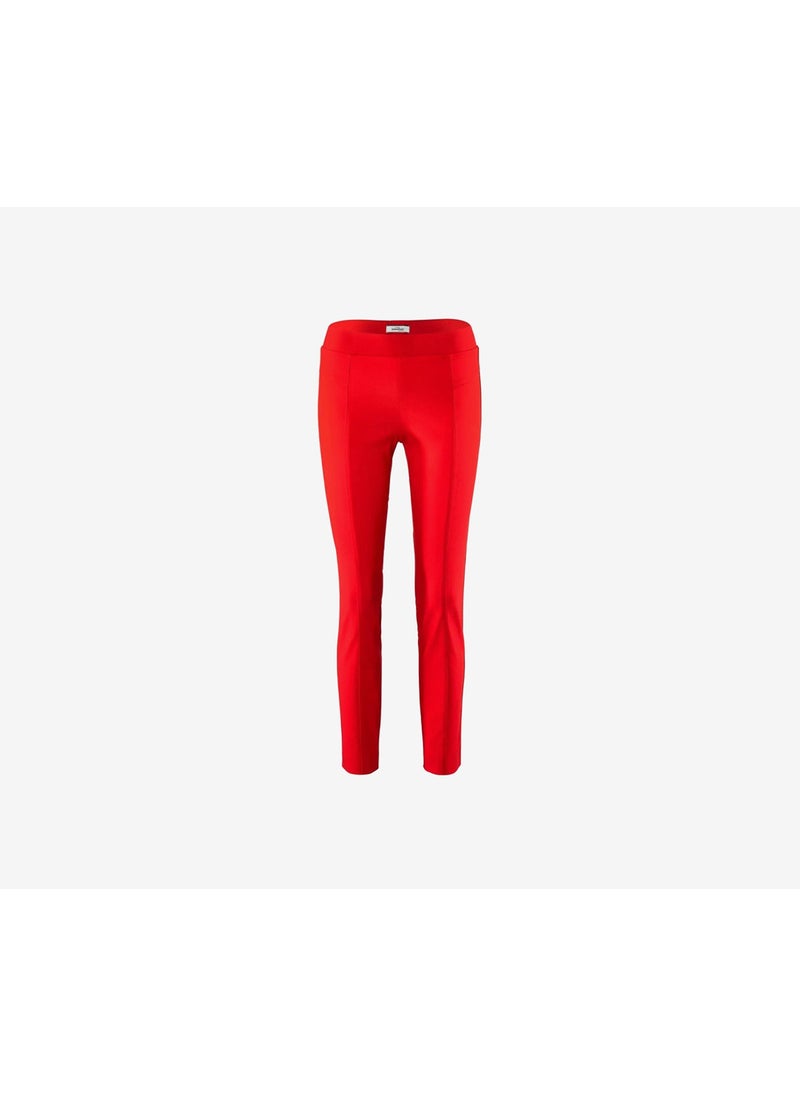 Tchibo Women Plain Stretch Pants, Red  - Image 2