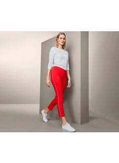 Women Plain Stretch Pants, Red