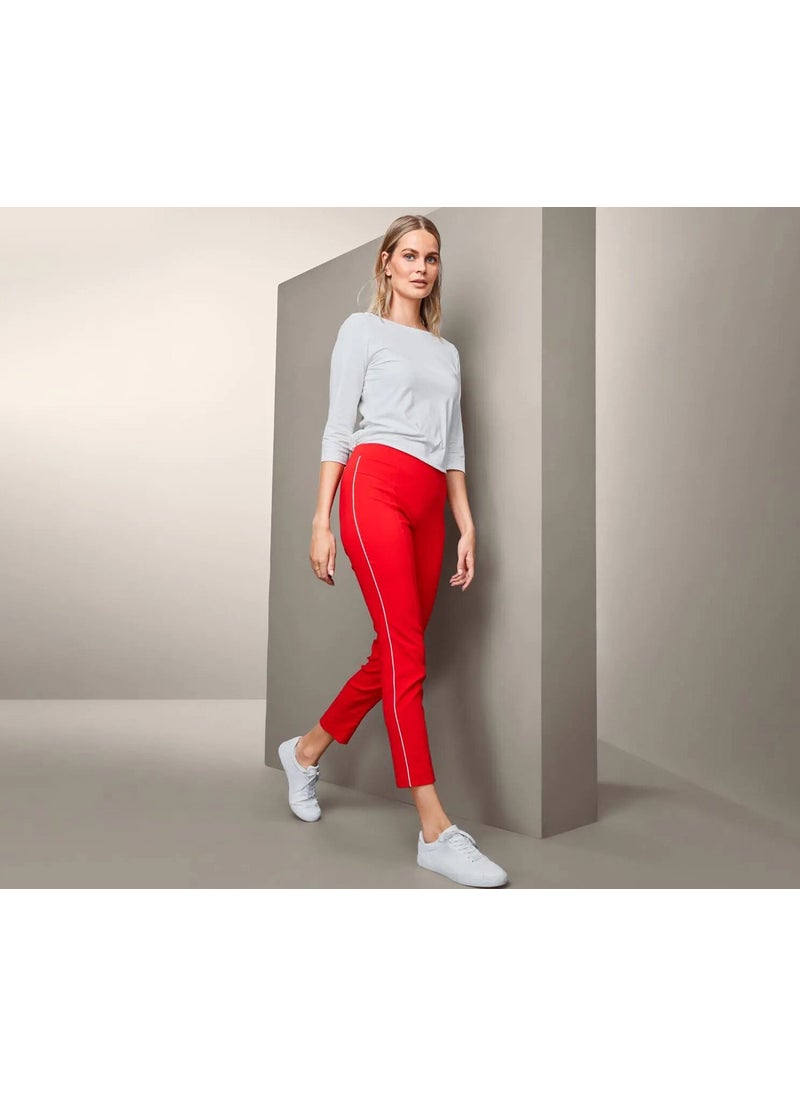 Tchibo Women Plain Stretch Pants, Red  - Image 1
