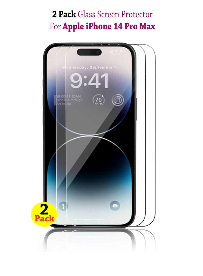 مجموعة من 2 واقي شاشة لهاتف Apple iPhone 14 Pro Max - Image 1