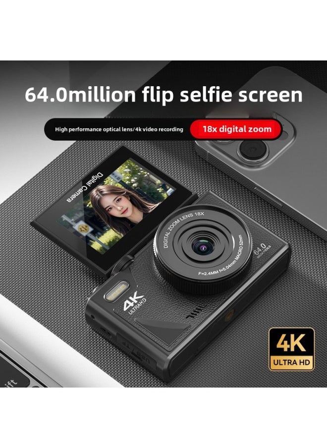 Generic - Digital Camera HD Digital Camera 64 Million Micro Single Rotating Screen Camera WIFI Mobile Phone Beauty-Body Color:Black +32g Memory Card - Image 1