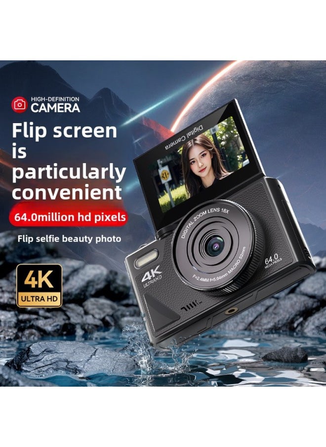 Generic - Digital Camera HD Digital Camera 64 Million Micro Single Rotating Screen Camera WIFI Mobile Phone Beauty-Body Color:Black +32g Memory Card - Image 1