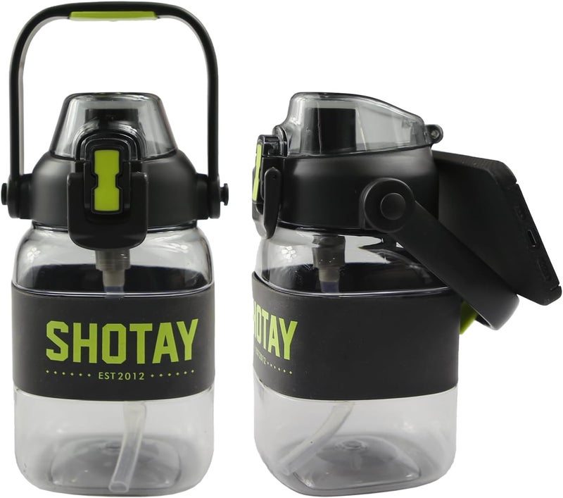 SHOTAY Sports Water Bottles 1L/1.5L/2L With USA Tritan Material 100% BPA Free And Leakproof, Half Gallon Gmy Water bottle for School, Fitness And Outdoor  Sports. - Image 1