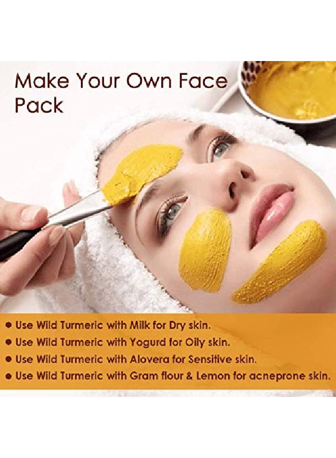 RAINTECH HERBALS Homemade Fresh Wild Turmeric Powder/Kasthuri Manjal Powder/Kasthuri Haldi Powder/Curcuma Aromatica/Jangli Haldi For Skin Glowing 100 Gm - Image 5