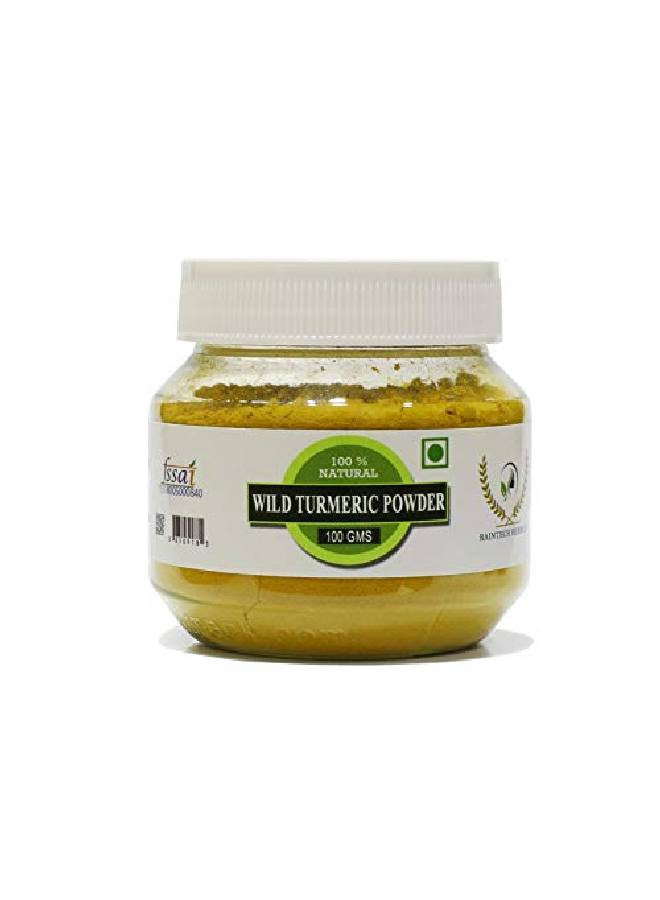 RAINTECH HERBALS Homemade Fresh Wild Turmeric Powder/Kasthuri Manjal Powder/Kasthuri Haldi Powder/Curcuma Aromatica/Jangli Haldi For Skin Glowing 100 Gm - Image 2