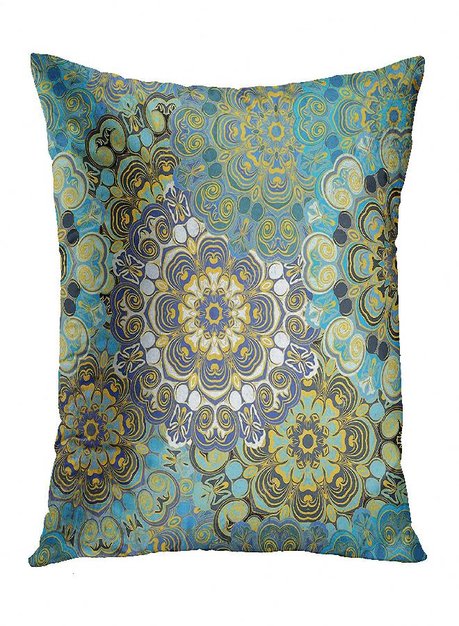 Emvency Emvency Set of 4 Throw Pillow Covers Vintage Abstract Boho Brown Green Teal and Grey Plant Leaf Floral Decorative Pillow Cases Home Decor Standard Square 18x18 Inches Pillowcases  - Image 3