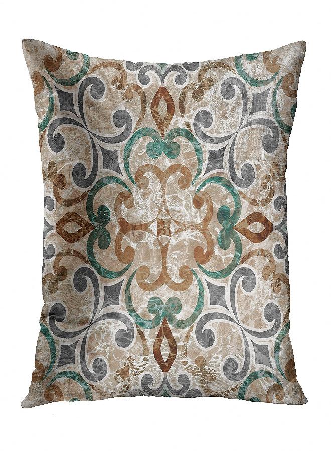 Emvency Emvency Set of 4 Throw Pillow Covers Vintage Abstract Boho Brown Green Teal and Grey Plant Leaf Floral Decorative Pillow Cases Home Decor Standard Square 18x18 Inches Pillowcases  - Image 2