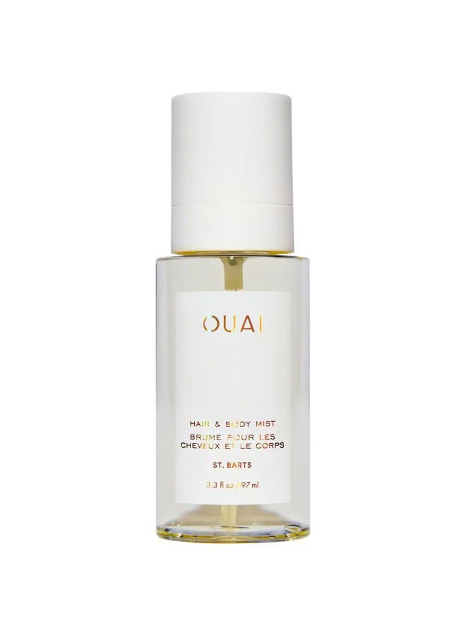 Ouai St. Barts Hair and Body Mist - Tropical-Scented Hair Perfume and Body Spray - Notes of Dragonfruit, Orange Blossom, Tuberose & Musk (3.3 Fl Oz) - Image 1