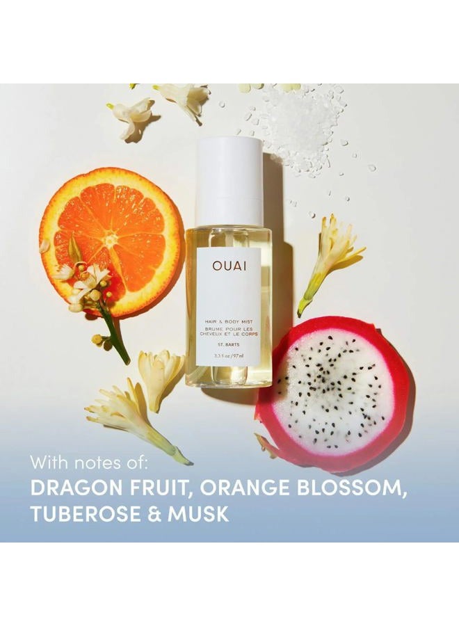 Ouai St. Barts Hair and Body Mist - Tropical-Scented Hair Perfume and Body Spray - Notes of Dragonfruit, Orange Blossom, Tuberose & Musk (3.3 Fl Oz) - Image 2