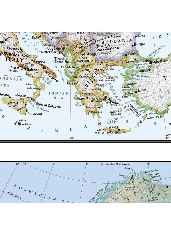 null - National Geographic Europe Map (Folded with Flags and Facts) - Image 1