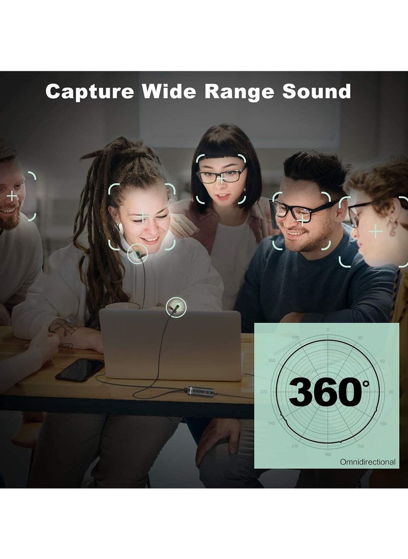 synco - Dual Lavalier Lapel Microphone, SYNCO Lav-S6D Lav Mic Double-head Clip on Omnidirectional 6m Cable for iPhone Android Smartphone, Camera DSLR, Audio Recorder, Laptop PC, with 6.3mm Adapter - Image 1