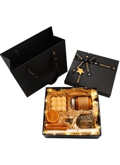Mei Lifestyle Jasmin Aromatic Dried Botanicals Reed Diffuser Scented Candle Jar and Bubble Candle Gift Set with Luxury Box  - Image 5