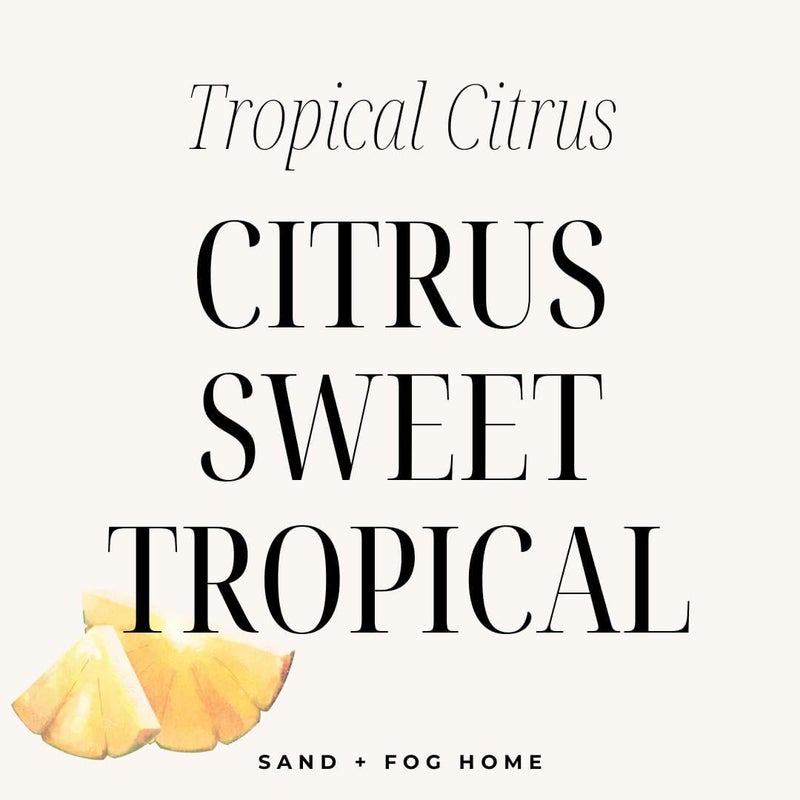 Sand + Fog Scented Candle - Tropical Citrus Additional Scents and Sizes 100% Cotton Lead-Free Wick Luxury Air Freshening Jar Candles Perfect Home Decor for Your Cocktail Table 34 oz, Orange,Violet - Image 5