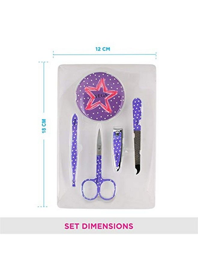 Vega D'Zyner Beauty Set Pack Of 5 Tools 73 G (Pink)  - Image 3