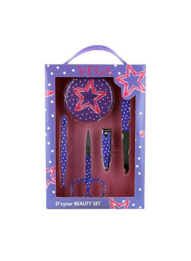 Vega D'Zyner Beauty Set Pack Of 5 Tools 73 G (Pink)  - Image 1