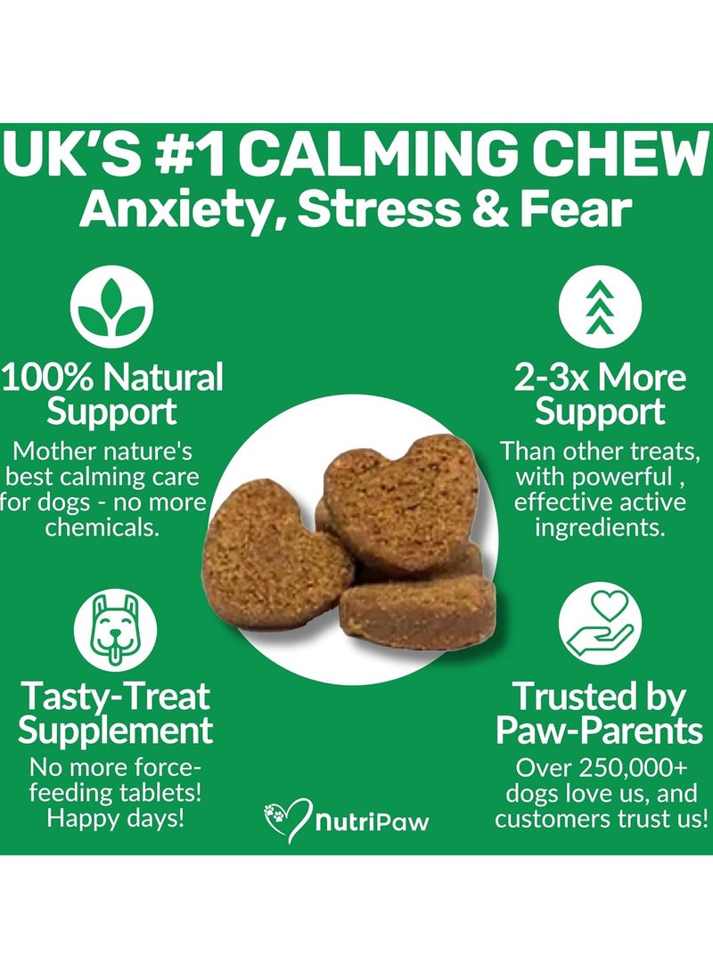 Nutri Calming Treats For Dogs Reduce Stress Fear Separation Anxiety Barking Hyperactivity Reactivity Aggression Travel Issues Relaxation without Drowsiness dogs - Image 2