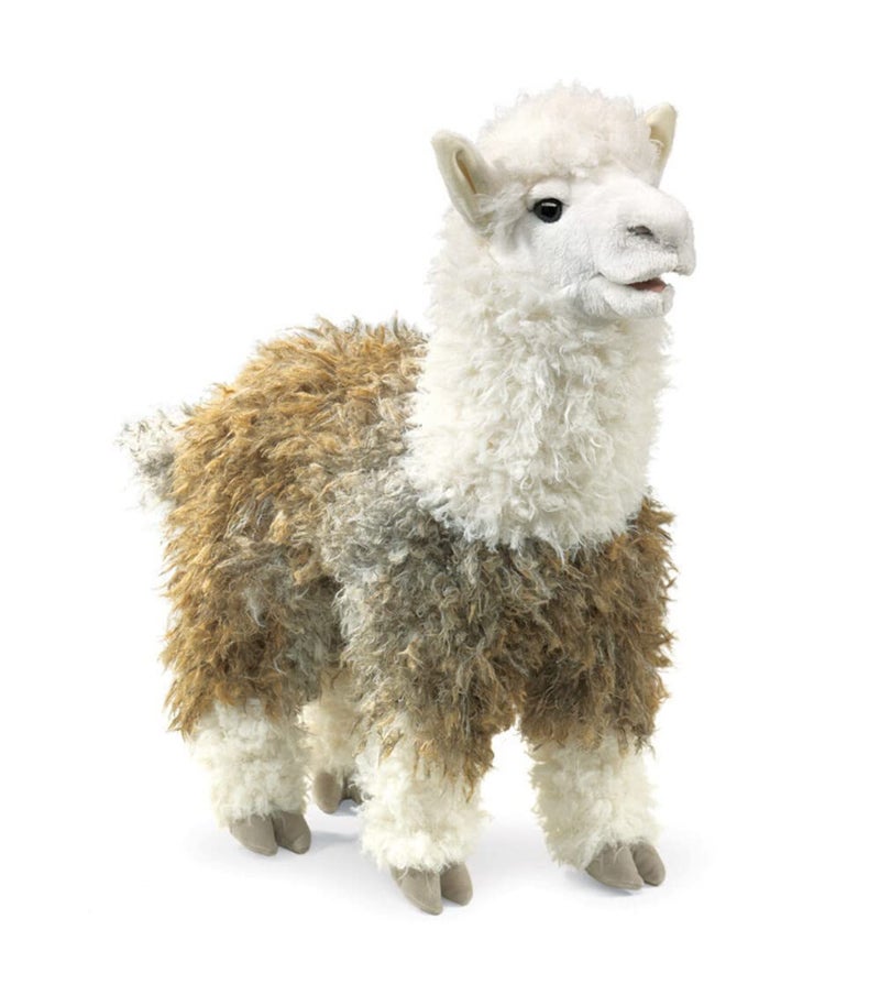 Folkmanis Alpaca Hand Puppet, White, 1 EA - Image 1