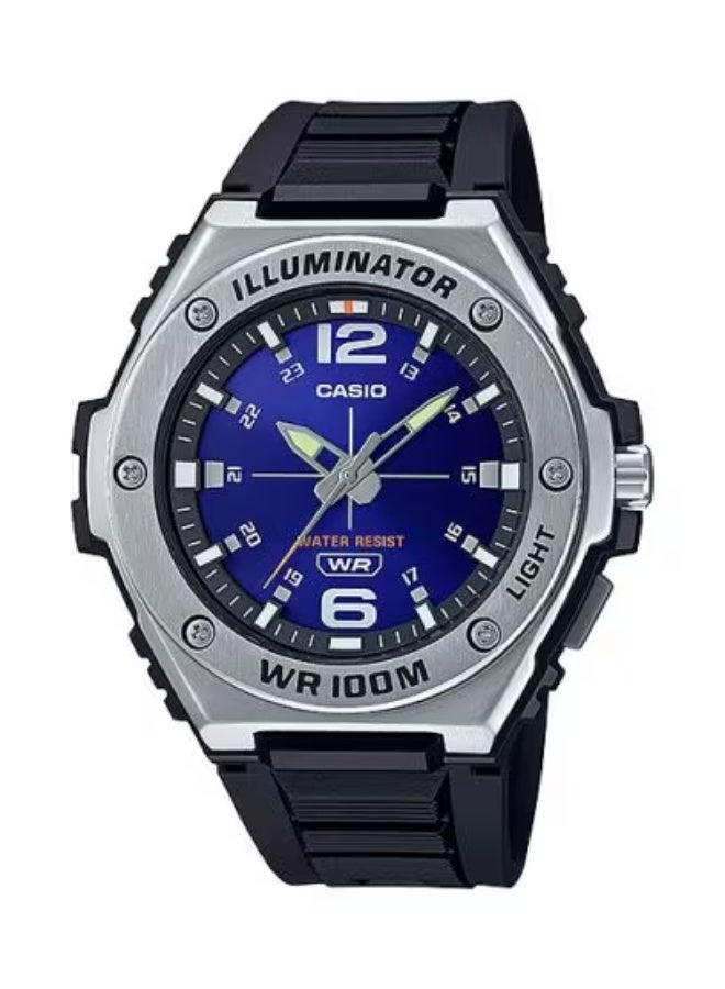 كاسيو ساعة يد رجالية تناظرية من الراتنج -- - . ملم