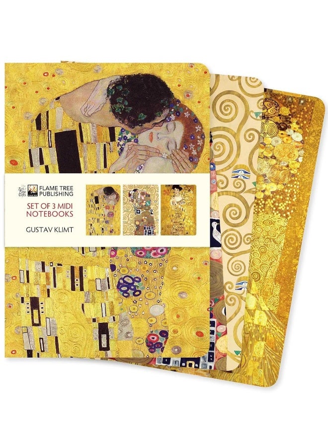 Gustav Klimt Set of 3 Midi Notebooks 
