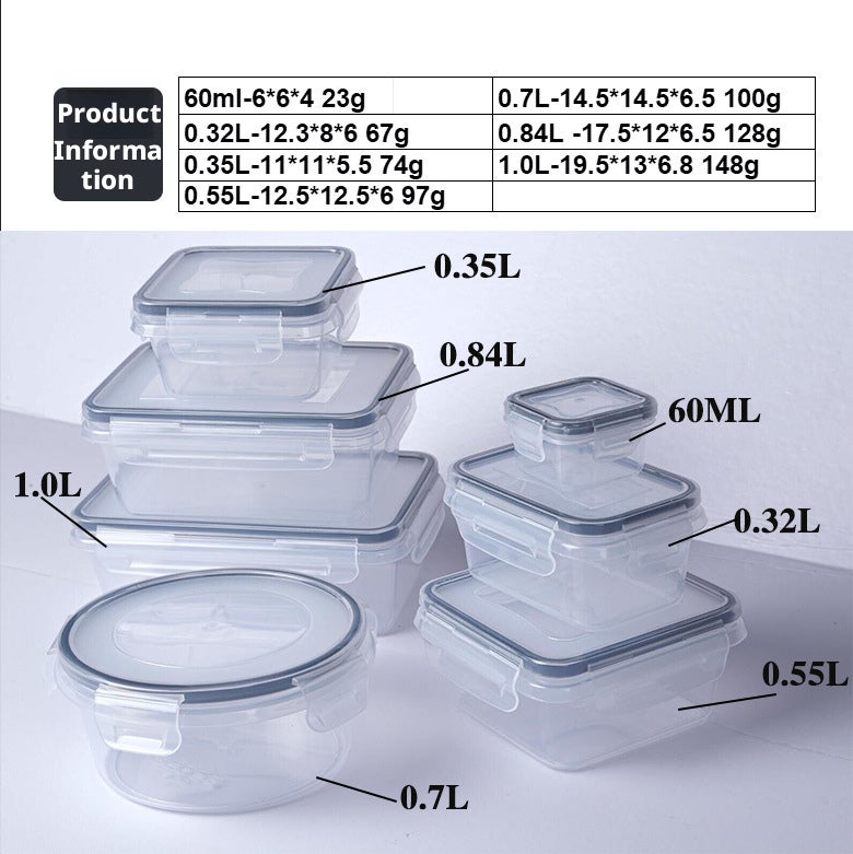 Microwave-Safe Airtight Plastic Food Storage Box with Lid - Image 3