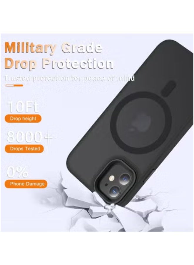 JAJEEK حافظة آيفون 11 – غلاف واقي مغناطيسي غير لامع مع 1 واقي شاشة، متوافق مع ماج سيف – خلفية شفافة رقيقة مضادة للصدمات مع طلاء مضاد لبصمات الأصابع – حواف ناعمة متينة، تصميم خفيف الوزن لآيفون 11 بحجم 6.1 إنش – حافظة سوداء للاستخدام اليومي - Image 2