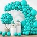 RUBFAC Teal Blue 129pcs Balloons Different Sizes 18 12 10 5 Inch Latex Turquoise Balloon Garland Arch for Birthday Party Decoration Wedding Engagements Anniversary Baby Shower Party Supplies - Image 3