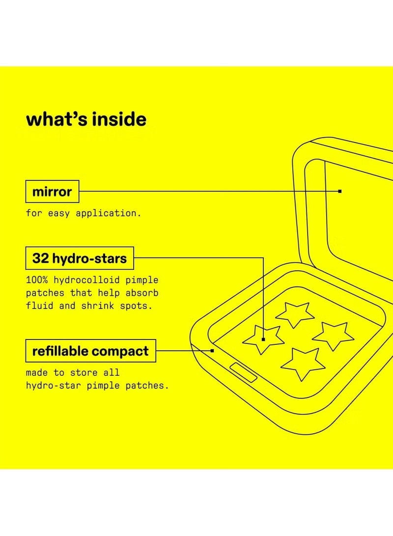 Starface Hydro-Stars, Hydrocolloid Pimple Patches, Absorb Fluid and Reduce Redness, Cute Star Shape, Vegan and Cruelty-Free Skincare (32 Count) - Image 5