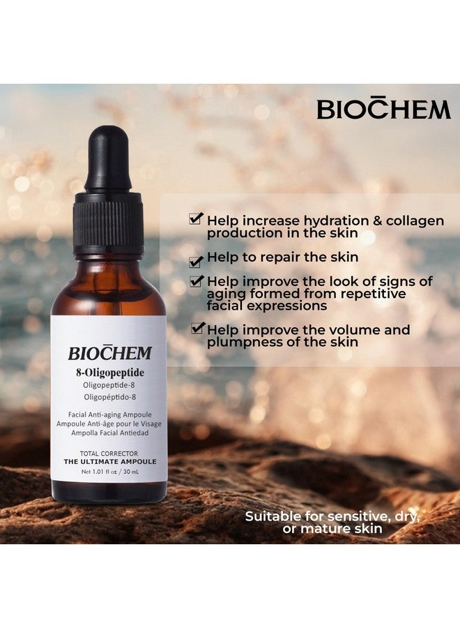 Biochem 8Oligopeptide Facial Antiaging Ampoule 1.01 Fl. Oz / 30 Ml Wrinkle Reduction & Skin Firming Ampoule For Hydrating & Lifting - Image 4