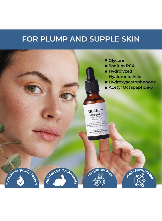 Biochem 8Oligopeptide Facial Antiaging Ampoule 1.01 Fl. Oz / 30 Ml Wrinkle Reduction & Skin Firming Ampoule For Hydrating & Lifting - Image 5