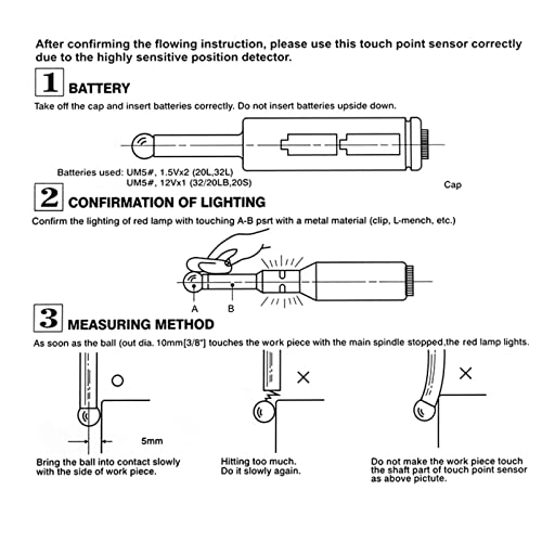 YOSOO 3V 20mm Precision Electronic Optical Finder with LED and Beep for CNC Milling Lathe Machining - Image 4