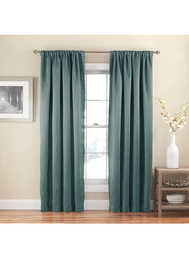 erorex Solid Thermapanel Modern Room Darkening Rod Pocket Window Curtain For Bedroom 1 Panel 54 In X 84 In Taupe - Image 5