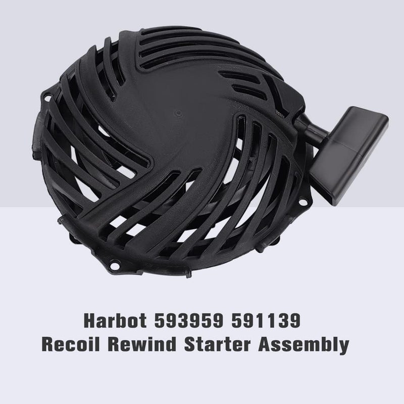 Harbot 593959 مشغل ارتداد متوافق مع تروي-بيلت TB110 TB200 140CC 150CC قطع غيار جزازة العشب كرافتسمان M110 M115 بريس ستراتو 591139 595355 590588 مجموعة بدء السحب - Image 2