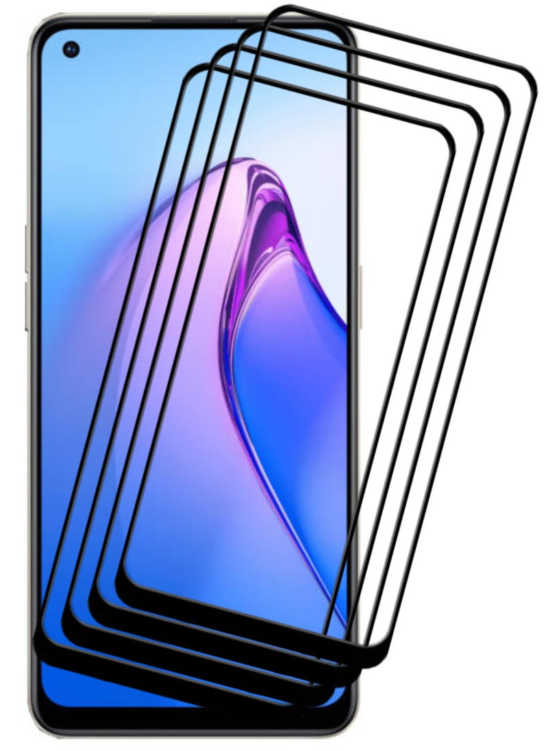 ACLIX 4 Pieces Antistatic ESD Dustproof Premium Quality High Definition Tempered Glass Screen Protector Designed For Oppo Reno8 4G - Image 1