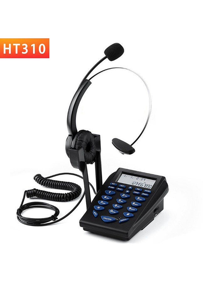 Generic Call Center Telephone Dialpad Corded Telephone with Noise Cancelling Monaural Headset Clear Voice Quality Caller ID Redial for Office Home Telephone Set  - Image 2